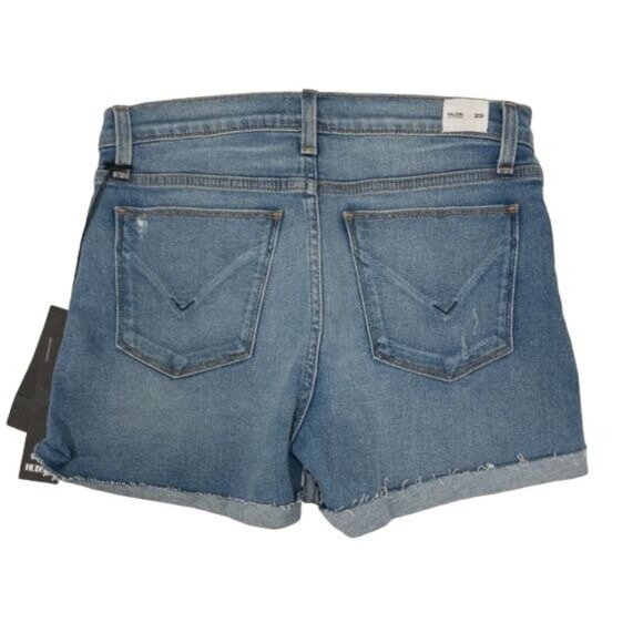 Hudson Distressed Blue Denim Shorts - Picture 5 of 5